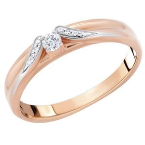 14k Gold ring with diamonds 16.5 euro (6 us)